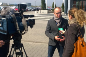 Podczas nagrywania wywiadu