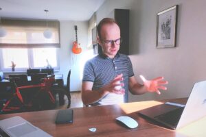 Podczas jednego z wykładów w trakcie pandemii